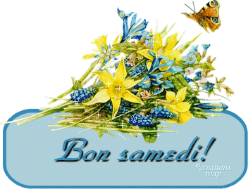 Gif animé Bon samedi fleurs